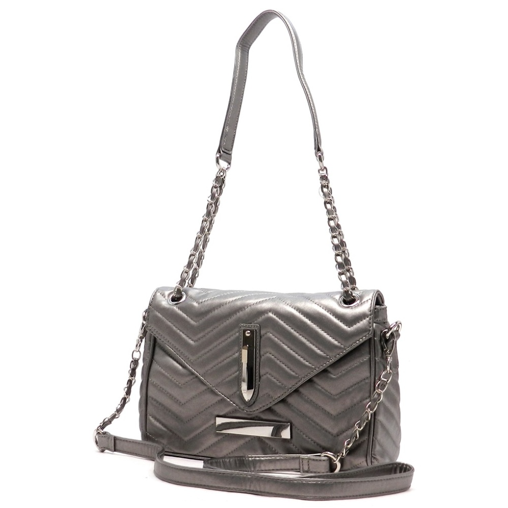❤️ NEW Chevron Quilted Shoulder Bag - Picture 1 of 7